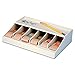MMF Industries Bill Strap Rack | 10-5/8”W x 2-5/16”H x 8-5/16”D | 6 Compartments | Open Design | Recessed Top Shelf | Durable Plastic | Cash Holder Organizer Rack