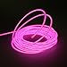 Zitrade EL Wire Pink Neon Light 4 Modes Battery Operated Electroluminescent Pink Portable El Wires Inverter for Cosplay Dress.
