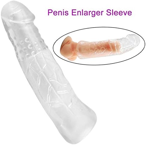 Hguim1(TM) 7 inch Crystal Soft P eni s Sleeve Extender Extension Enlarger Delay Ejaculation Toy for Men H