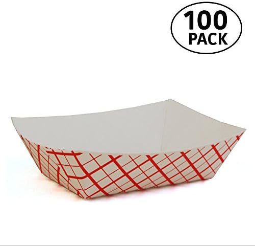 1 lb Paperboard food trays for French Fries, Hot Dogs, Carnival, Arts and Crafts 100 Pack
