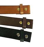BS001 Vintage Genuine Leather Belt Strap Without Slot Hole 1.5