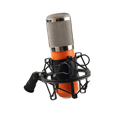 Foto4easy Orange Condenser Mic Microphone+shock mount bracket+XLR cable+Windscreen sponge