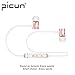 Picun H6 Bluetooth Headphones Wireless with Microphones Running Earphones for Sports, IPX4 Sweatproof in Ear Earbuds Magnetic, CSR Bluetooth 4.1 for Phone/Android Workout Headphones (Rose Gold)