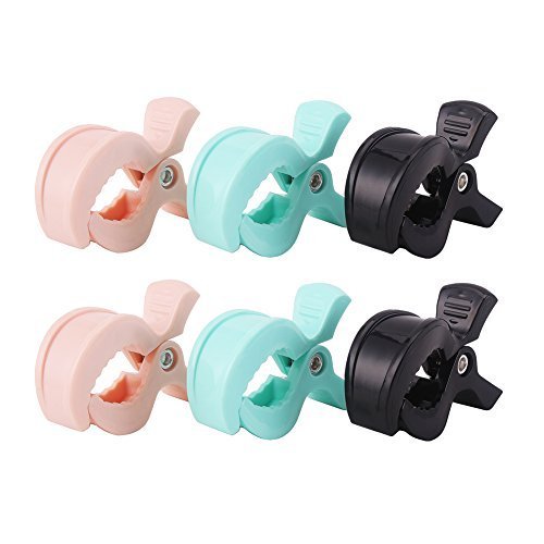 CCINEE 6 Pieces Stroller Pegs, Pram Pegs Clips To Hook Muslin and Toys
