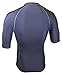 Rash Guard Compression Shirt for Men - USA Made Base Layer & Swim Shirt (Charcoal Gray, Large)
