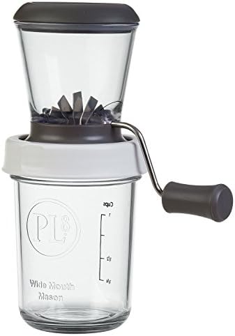 Nut Chopper with Easy Turn Handle &amp; Clear Jar