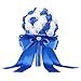 TRUE LOVE GIFT Bride Bouquet, Royal Blue and White Bridal Bouquets, Handmade Crystal Satin Artificial Rose Holding Flowers for Wedding, Engagement Decor