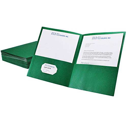 FILEEZ TwoPocket Folders, Green, 25Pack, Textured Paper, Letter Size (EZ32560) Buy Online