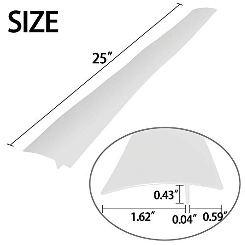 SIMTEXGREEN 25 Inches Silicone Stove Counter Gap Cover Easy Clean Wide & Long Gap Filler Seals Spills Between Stoves Kitchen Counter Washer & Dryer For Oven Stove Top Space Fillers Half Clear