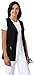 Cherokee Poplin Button Front Vest Scrub Tops Women, White; L