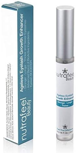 Eyelash Growth Conditioner Enhancer by Nutrafeel | Promotes STRONGER LONGER THICKER Lashes | POTENT Natural-SAFE Ageless Formula with COLLAGEN, STEM CELLS & Peptides to BOOST Beautiful Fuller Lashes!