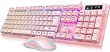 NPET S20 Wired Gaming Keyboard Mouse Combo, LED