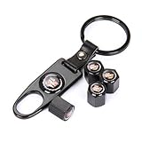 CzlpV Black Car Wheel Tire Valve Caps Tyre Stem Air Caps Keychain Styling For Cadillac