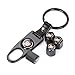 CzlpV Black Car Wheel Tire Valve Caps Tyre Stem Air Caps Keychain Styling For Cadillac