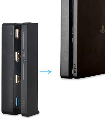 DOBE PS4 Slim HUB for Comfortable with Sony Playstation 4 Console-1×USB 3.0 + 3× USB 2.0 Ports