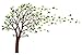 LUCKKYY Tree Wall Stickers Tree Wall Decal Forest Mural Tree Blowing in The Wind Tree Wall Decals Wall Sticker Nursery Decals (Brown)