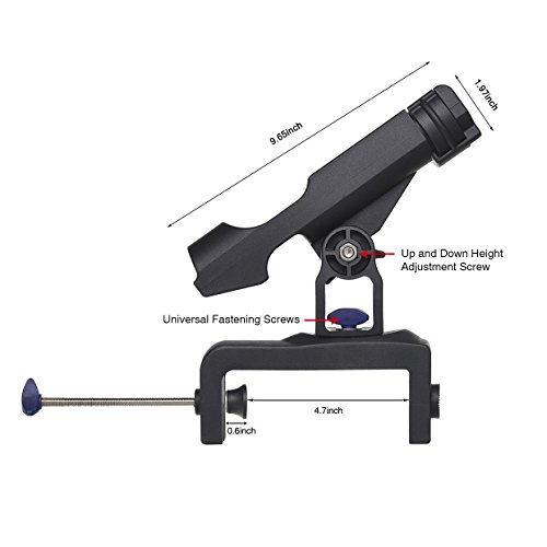 FISHINGSIR-Boat-Rod-Holders-Adjustable-Power-Lock-Fishing-Kayak-Rod-Racks-Pole-Holder-2-Side-Mount-with-Large-Clamp-Opening