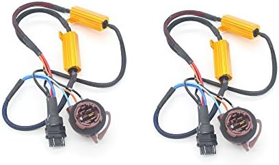 2x 3157 Load Resistor 50W 6 Ohm Hyper Flash for LED Turn Signal Brake Light Hyper Flash Bulb Out Fix Wiring Adapters