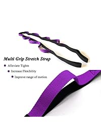 HOONSO Yoga Strap with Loops Stretching Straps Exercise Band Physical Therapy Bands