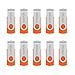 Kootion 10 X 1GB USB Flash Drive 1gb Flash Drive Swivel Thumb Drive Memory Stick Keychain Design Orange