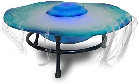 Xbrand Aromatherapy Tabletop Mist Fountain Aroma Diffuser Winline Control 8 Inch Tall Blue