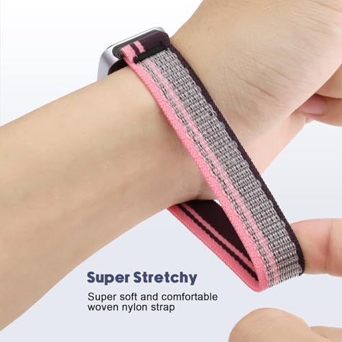 DHWGang Nylon Replacement Strap Compatible with Huawei Band 10/9/8 Smart Watches, Lightweight, Soft, Comfortable, Water Resistant, Breathable, Sport, Watch Accessories for Men and Women