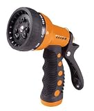 Dramm 12702 9-Pattern Revolver Spray Nozzle, Orange