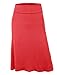LE3NO Womens Lightweight Flared Midi Skater Skirt with Stretch