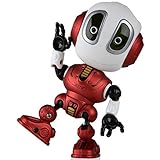 USA Toyz Toy Robots for Boys or Girls – Ditto Mini Talking Robots for Kids w/ Posable Body, LED Light Up Toys Interactive Voice Changer Robot Travel Toys (Fire Red)