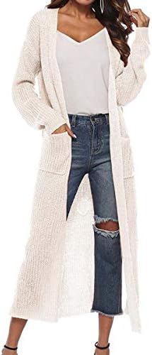 Sianaoi Autumn Winter Women Long Sleeve Loose Knitting Cardigan Sweater Knitted Pull