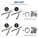Glarks 4Pcs 7-Inch Internal/External Circlip Plier Snap Ring Pliers with 4Pcs Precision Hook Set for Ring Remover Retaining and Remove Hoses, Gaskets