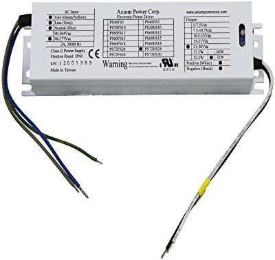 Axiom Led Power Supply Electronic Driver 72W 21-30 Vdc Output