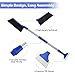 MoKo Car Snow Shovel Removal Tools, 2 in 1 Adjustable & Lightweight Snow Removal Shovel Brush Ice Scraper for Car Truck Outdoor & Home, Black + Blue