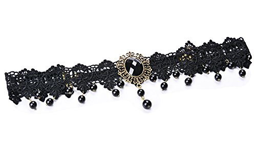 Aniwon Headbands, Black Lace Pearl Hair Bands Forehead Jewelry for Womenâ€¦