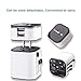 Travel Adapter Worldwide All in One Universal Travel Adaptor Wall AC Power Plug Adapter Wall Charger with Dual USB Charging Ports for USA EU UK AUS(White)