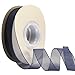 DUOQU 1/2 inch Wide Shimmer Sheer Organza Ribbon 50 Yards Navy