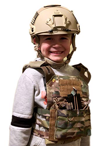 P3 Kids Adjustable Lightweight Combat Tactical Assault Molle Military Vest for Airsoft Paintball for Children - Thumbnail 5