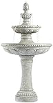 Pineapple 44" High Old Stone 3-Tier Outdoor Fountain