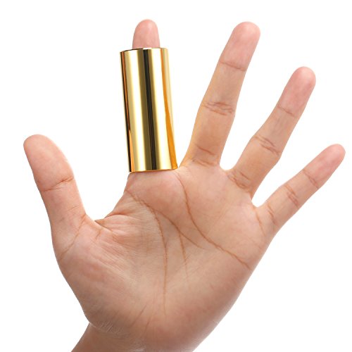 image for Patelai 4 Pieces Glass Slide and Brass Slide in Box for Guitar, Bass, 