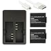 TEKCAM Rechargeable Battery 2 Pack and Rapid Dual Charger for Waterproof Action Camera (2 x 900mAh Battery+Charger)