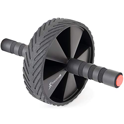 ProsourceFit Rolo de roda Ab com alças confortáveis e roda de borracha antiderrapante grossa para exercĂcios essenciais e exercĂcios abdominais