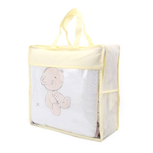Hengfey Cotton Breathable Baby Crib Bumpers Beige 6 PCS