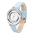Dictac Wrist Watch Women and Girl Analog Sky Blue Leather Watchband Dress Watch