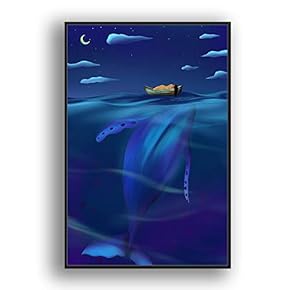 Framed Canvas Wall Art for Living Room, Bedroom Flow in The Dream Canvas Prints for Modern Home Decoration Ready to Hang - 16"x24" inches