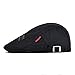 VOBOOM Men Cotton Adjustable Newsboy Beret Ivy Cap Cabbie Flat Cap (Black)