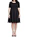 Grapent Women's Plus Size Skater A-line Dress with Crochet Hem Knee Length Party