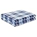 OTRON Premium Pet Blanket - Classic Plaid Fleece Throw For Dogs Of All Kinds & Sizes - 3 Colors & 3 Sizes To Choose From - [Blue] - [60 in x 40 in (155 x 105 cm)]