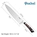 Chef Knife, Poshei 8 inch Multi-purpose High Carbon Stainless Steel Kitchen Knife with Razor Sharp Blade and Balanced Ergonomic Pakka Wood Handle with Gift Box