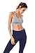 QUEENIEKE Women's Light Support Double-T Back Wirefree Pad Yoga Sports Bra Size M Color Light Grey Space Dye