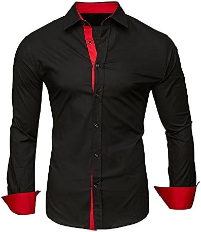 Men Shirts Men's Autumn Casual Formal Solid Slim Fit Long Sleeve Dress Top Blouse
